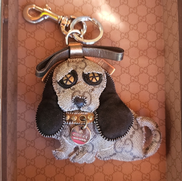 Gucci Accessories - Gucci Guccioli Family Charm Puppy Keychain Bag Charm Accessory